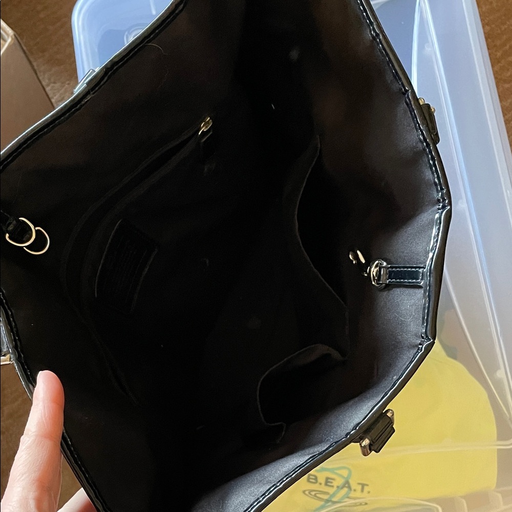 Coach Black and Cream Snakeskin Tote - Picture 11 of 11